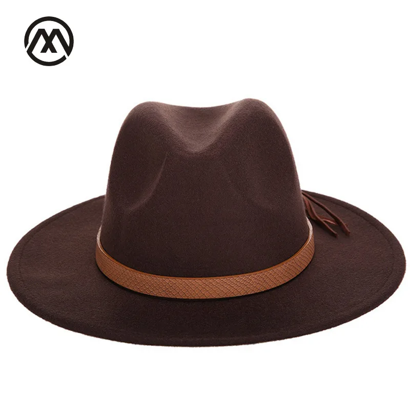 Мужская меховая шапка sombrero Классическая фетровая большого размера 60 см имитация