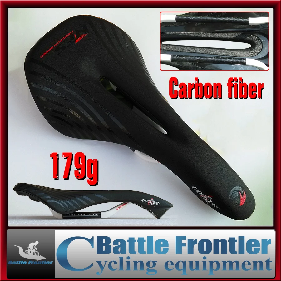 2015 brand new 179g carbon fiber rail bicycle race saddle mtb road
