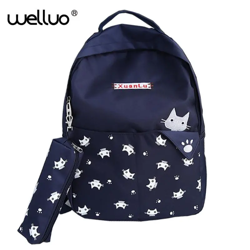Hot Selling Student Book Bag Women Backpack High Quality Canvas Plaid Preppy Style Girl Fashion Kawaii