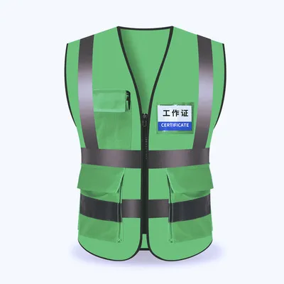 Green-pocket Новинка, хит, унисекс, L, XL, XXL, светоотражающий жилет, рабочая одежда, обеспечивает высокую видимость, день, ночь, бег Предупреждение, Детский защитный жилет - Цвет: Green-pocket