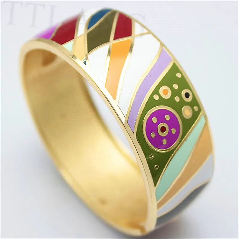 

2.5cm Width Fairy Shawl Spring Alloy Openable Enamel Jewelry Bangle