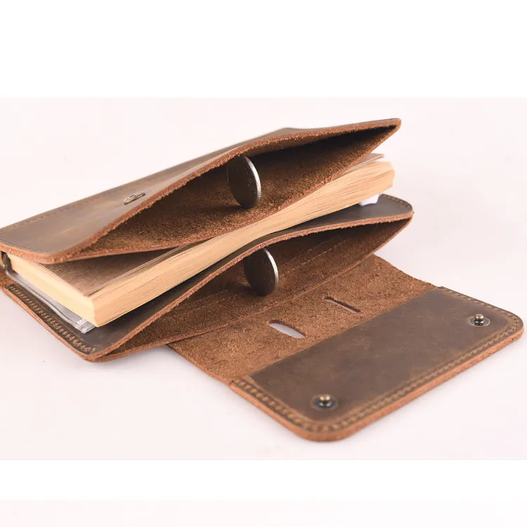 Cadernos 100% couro genuíno a6 notebook Estilo : Capa Dura