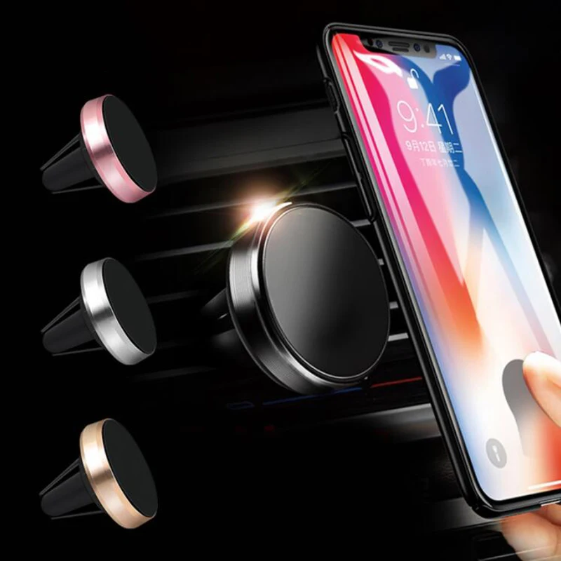 

Mount Magnet Car Air Vent Mobile Phone Holder For iPhone Samsung Magnetic 360 Degree Stand Holder For Xiaomi Pocophone F1 Huawei