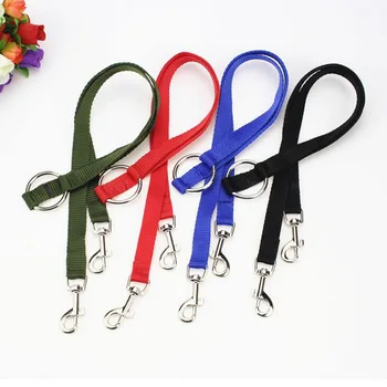 

2 Way Nylon Coupler Double Pet Dog Leads Leash for Twin Small Dogs Walking