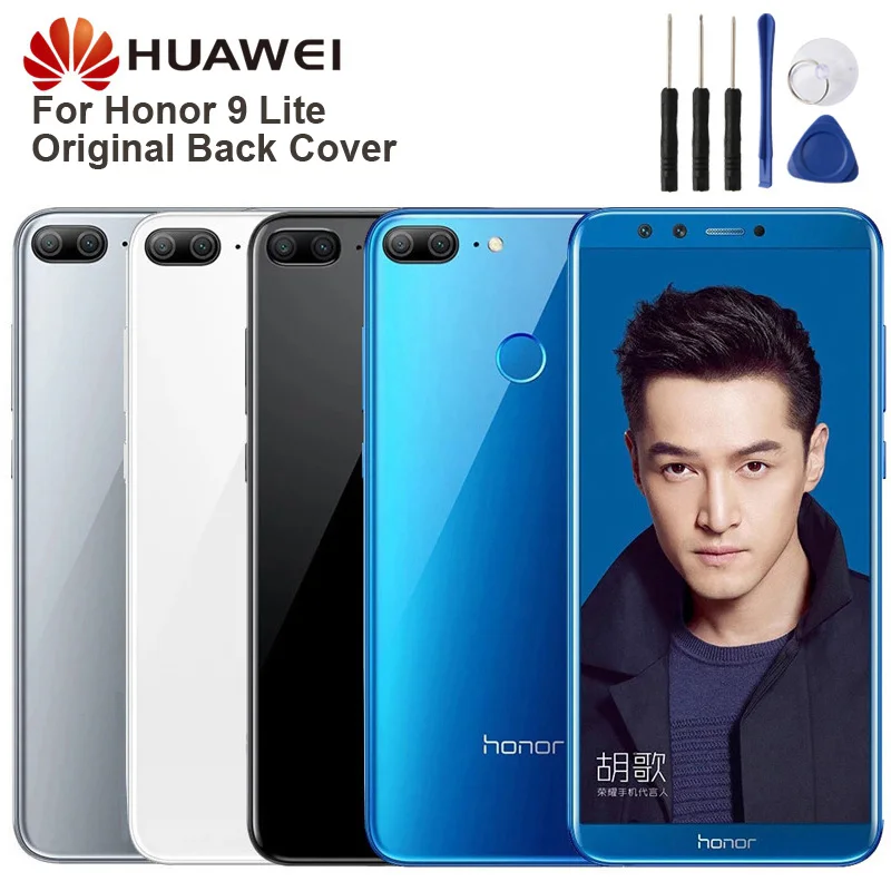 

Original Huawei Battery Glass Back Cover Case For Huawei Honor 9 lite Door Rear Housing Back Cover Protective Phone Cover Cases