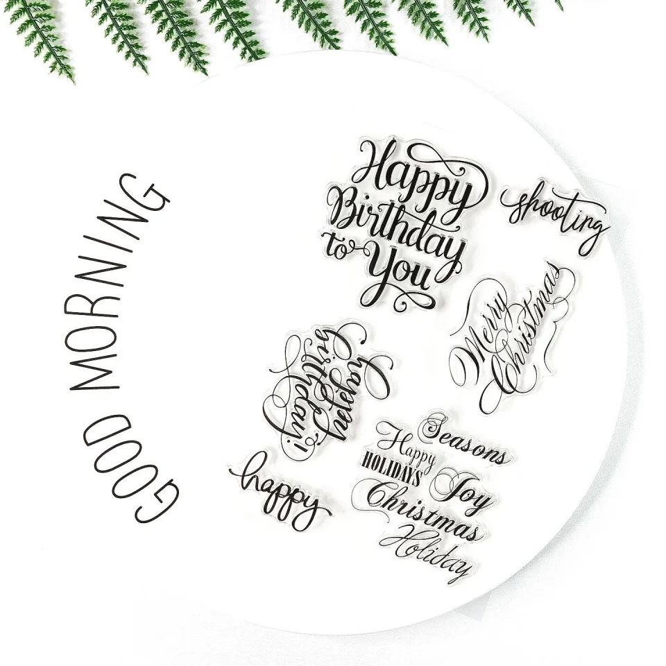 Счастливый день рождения прозрачный чистый силикон штамп печать для DIY Скрапбукинг фото украшение для альбома карты делая штамп