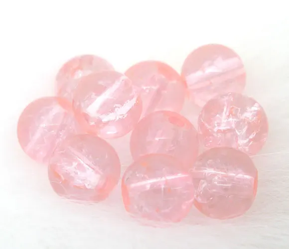Стеклянные бусины, круглые розовые бусины, около 6 мм(2/") Диаметр, отверстие: около 1 мм, 65 шт. Новинка