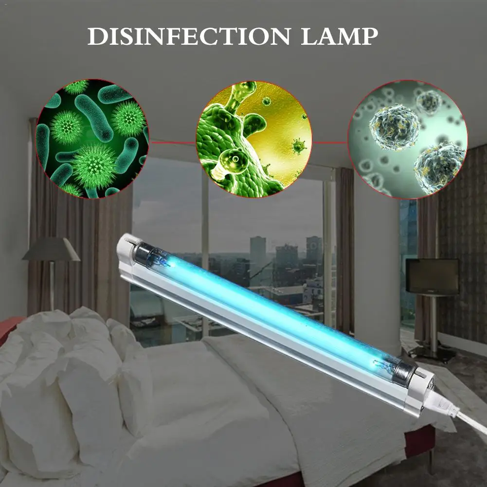 

220V 8W UV Light Sterilizer Germicidal Lamp Ultraviolet Light Ozone Generator Disinfection Deodor Tube Kill Dust Mite Eliminator