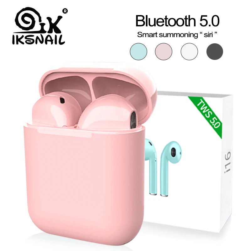 IKSNAIL i16 наушники вкладыши TWS Bluetooth беспроводные сенсорное управление 3D объемное