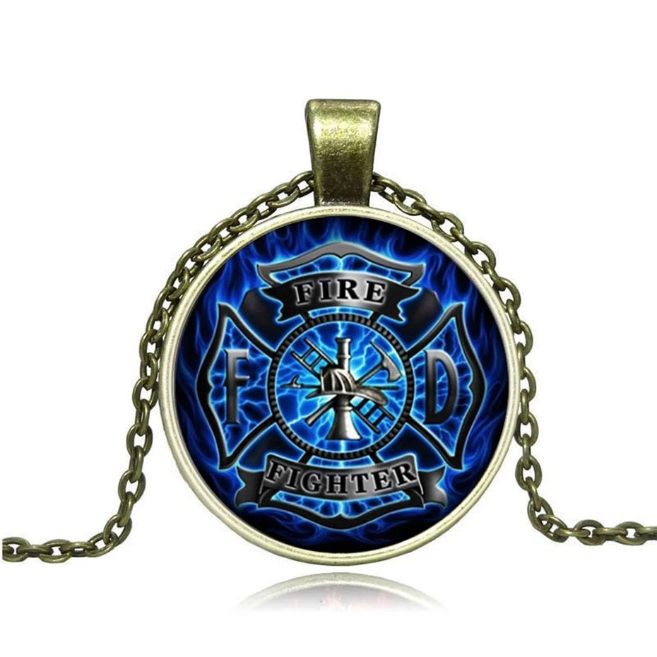 Vintage BronzeRed Fire Fighter Quartz Pendant Pocket Watch Chain Necklace Jewelry Firefighter Gifts Sets for Men Women Ulzzang 2017 2018 christmas Gifts (14)