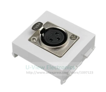 

NCHTEK Microphone XLR 3Pin Female Plug Canon Module Panel Socket For Wall Plate/Free Shipping/6PCS