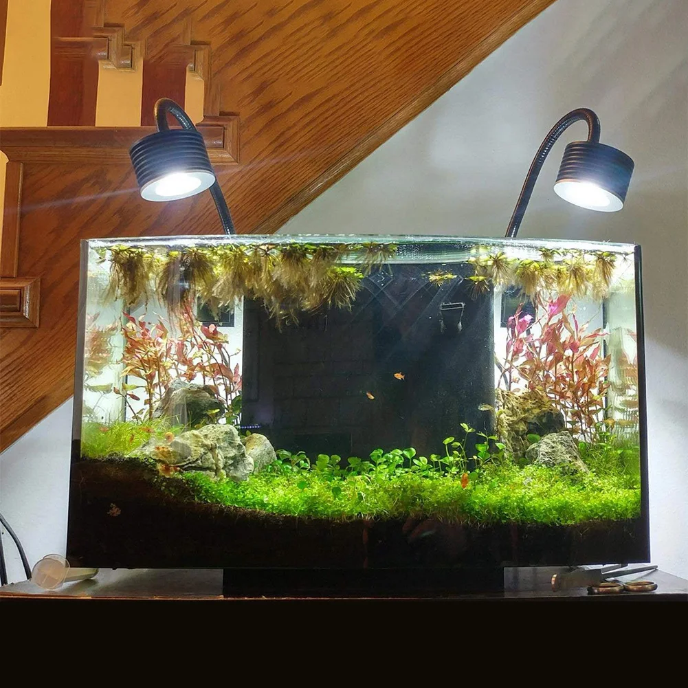 

Aquarium Light Ornamental Noiseless Safe Plant Clip-on Freshwater LED Bulbs For Fish Tank Adjustable Gooseneck Portable Flexible
