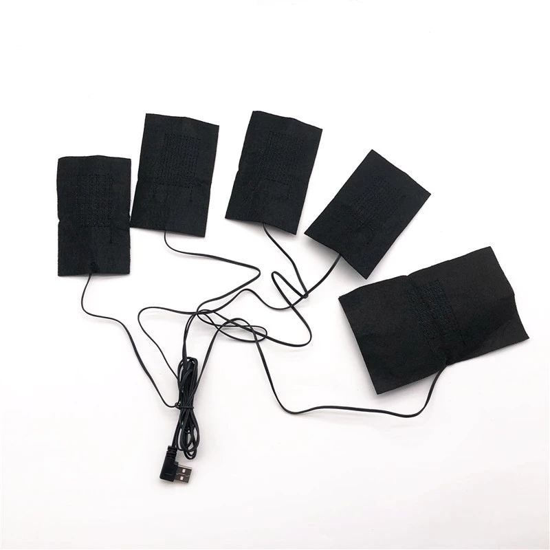 USB куртка с подогревом Электрический жилет углеродное волокно Подогрев колодки