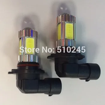 

10X auto 9006 white high power 25W 4 COB+ 1PC 5W 12V car Fog Light Headlight Daytime Running led Light bulb free shipping