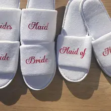 Изготовленный на заказ для дня рождения и свадьбы, платье подружки невесты, свадебное платье невесты тапочки дружки кур-несушек Ночь девичник тапочки для спа стаканчики для вечеринки, подарков