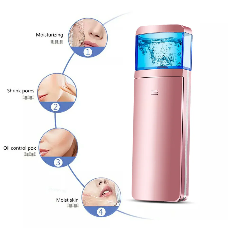 10 шт./лот Высокое качество USB аккумуляторный для лица глаз Красота уход за кожей глубоко увлажняющий удобный нано туман машина