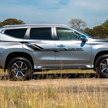 

Car Stickers 2 Pcs Car Side Body Power Grid Styling Graphic Vinyl Car Accessories Decals Custom Fit For Mitsubishi Pajero Sport