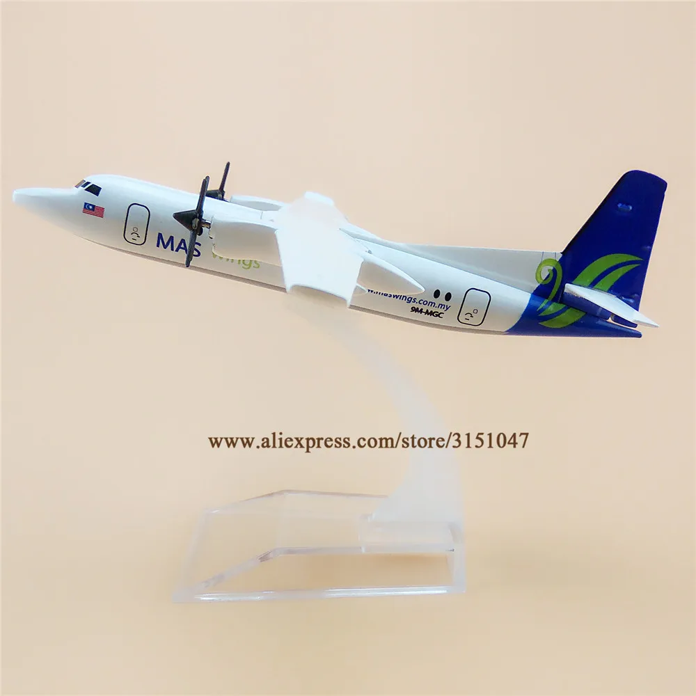 16 см металлическая воздушная Малайзия MAS MASwings FOK Fokker F 50 F50 Airlines Airways модель