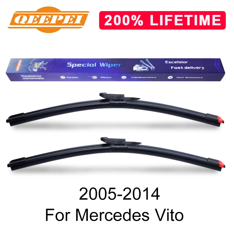QEEPEI Replace Wiper Blade For Mercedes Vito 2005-2014 Silicone Rubber Windshield Windscreen Auto Car Accessories | Автомобили и