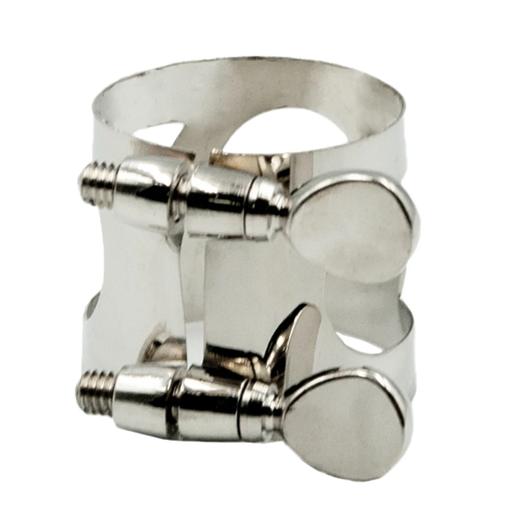 Light of Musical Store-1 Piece Metal Ligature Clip Clamp for Saxophone Mouthpiece Silver
