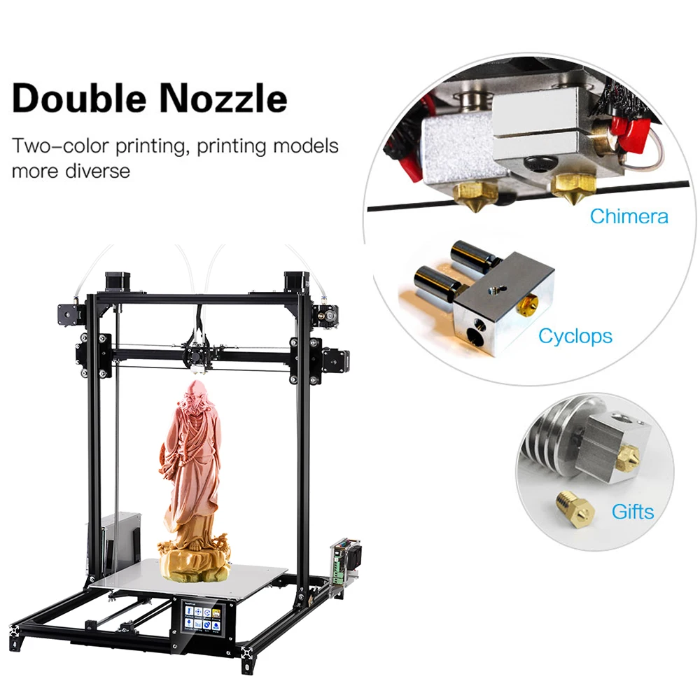 2019 Flsun 3D طابعة I3 عدة المعدني الكامل زائد حجم 300x300x420 مللي متر طارد مزدوج اللمس السيارات- التسوية طابعة 3D ساخنة السرير خيوط 2019 Flsun 3D طابعة I3 عدة المعدني الكامل زائد حجم 300x300x420 مللي متر طارد مزدوج اللمس السيارات- التسوية طابعة 3D ساخنة السرير خيوط