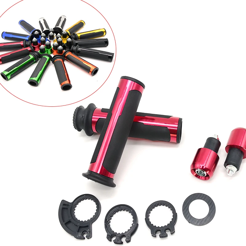 Universal 7/8'' 22MM Aluminum fit most Motorcycle handle grip sets Motorbike moto handlebar cap for yamaha honda | Автомобили и