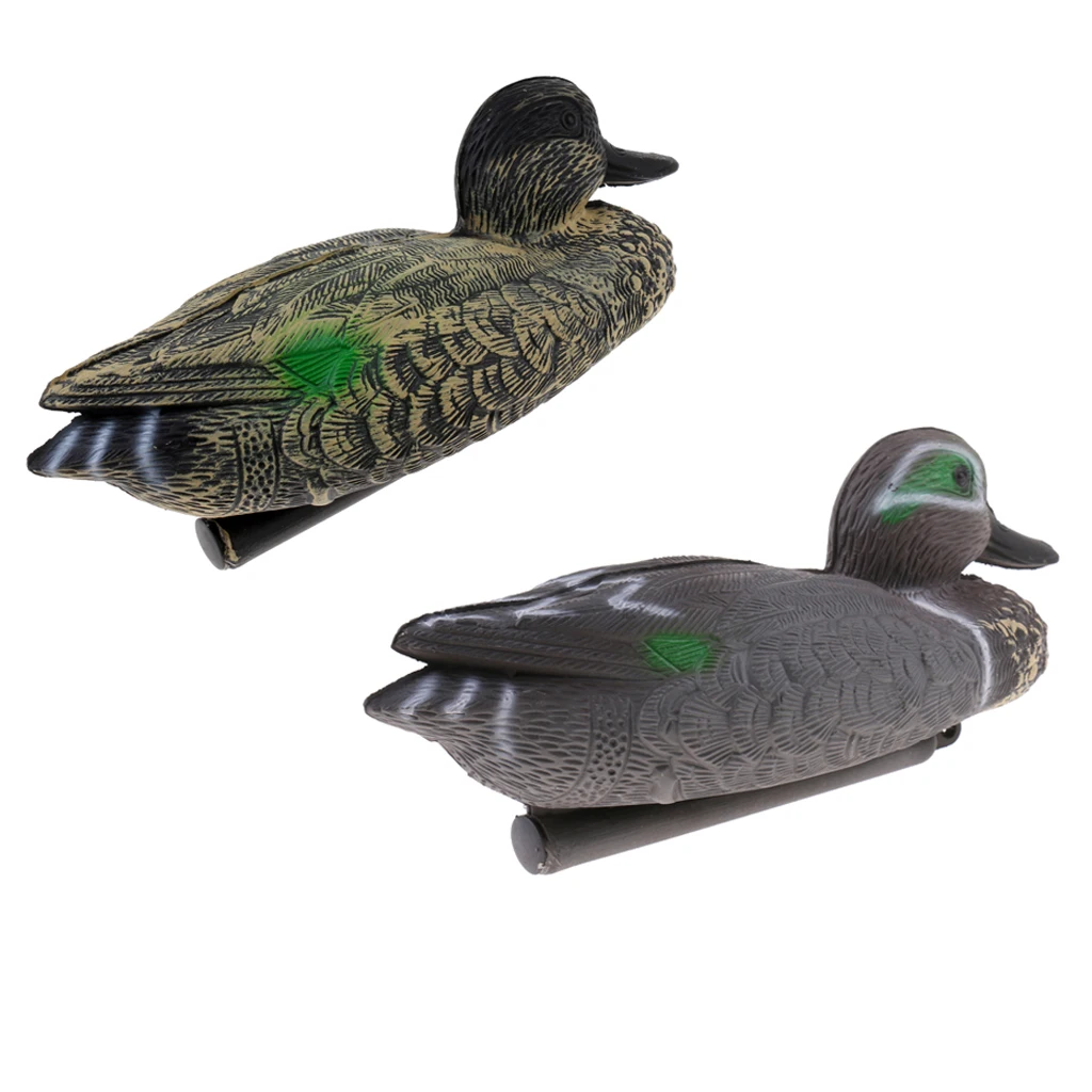 Perfeclan 2pcs Durable Female/Male Duck Decoy Hunting Biat Fishing Tool Garden Decor Duck Decoy Weights 