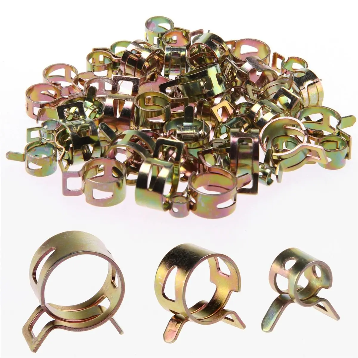 

10Pcs High Quality Spring Belt Type Fuel Vacuum Hose Silicone Pipe Tube Clamp Clip 5 to 15mm Outdoor Cycling Seatpost Clamp