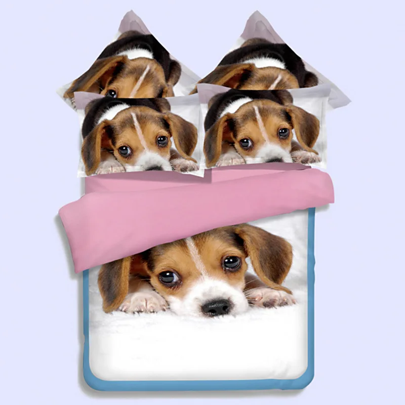 Собака тематическое постельное белье Твин Полный queen Super King один двойной размеры пододеяльник с наволочкой для детей или взрослых