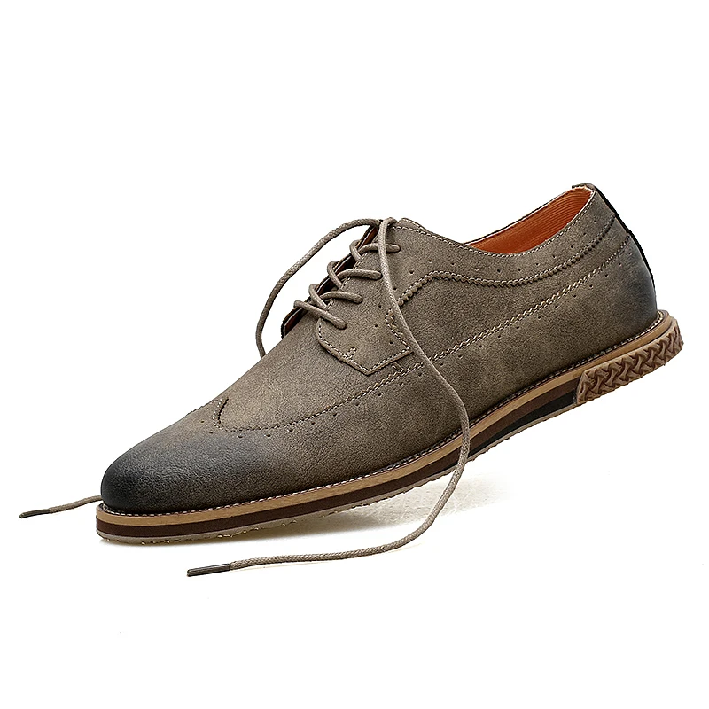 fashion suede leather men shoes elegant male footwear italian office leisure moccasins dress classic brogue oxford shoes for men (18)