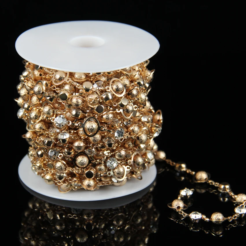 Rose Golden Lampwork Glass Murano Round Beads Coin Shape Rhinestone Chains 6mm | Украшения и аксессуары