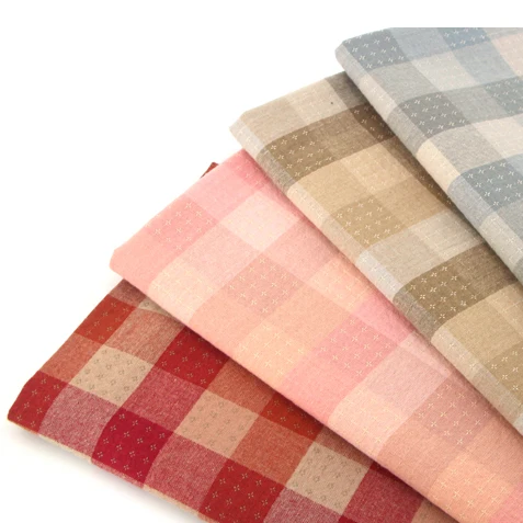 50x150cm Polychromatic The Cheapest Japanese First Dye Washed Fabric Stitching Dol DIY Plaid Cotton Doll Cloth D30 | Дом и сад