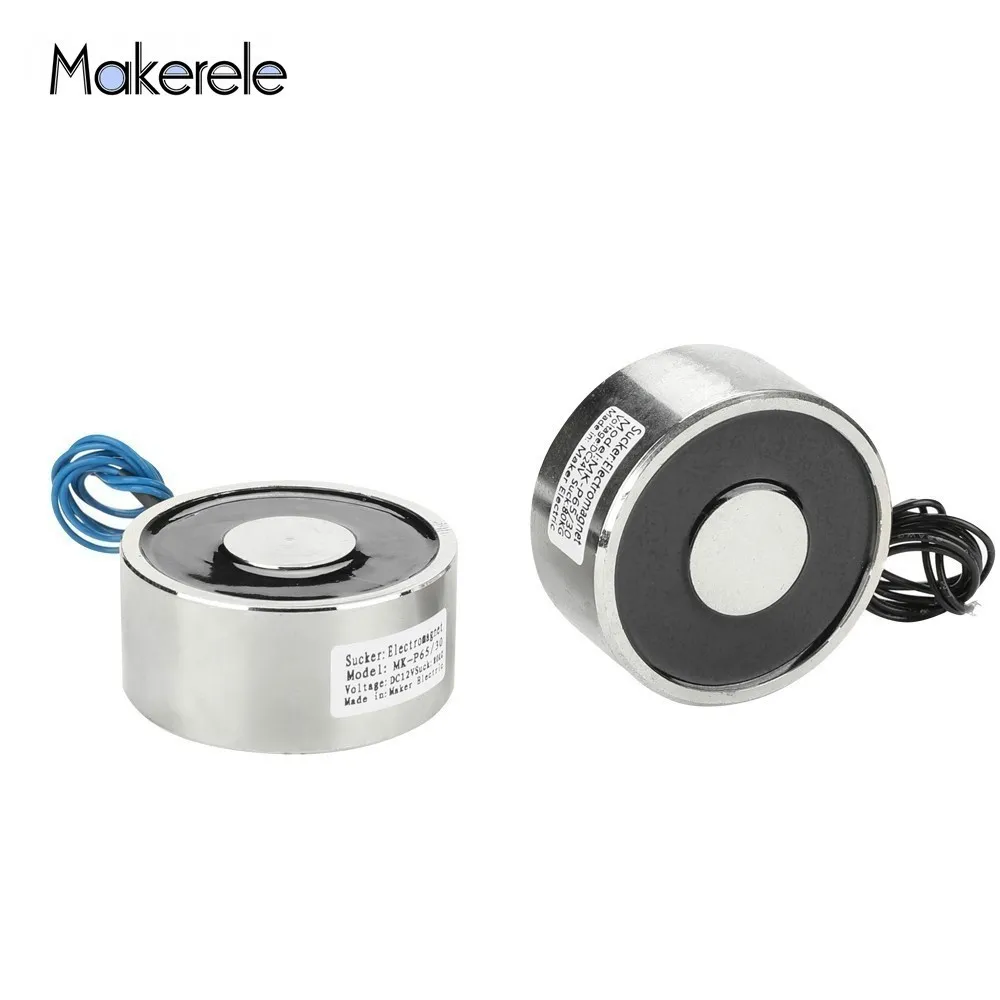 

Excellent Quality MKP65/30 Holding Electric Magnet Lifting 80KG/800N Solenoid Sucker Electromagnet DC 6V 12V 24V Free Shipping