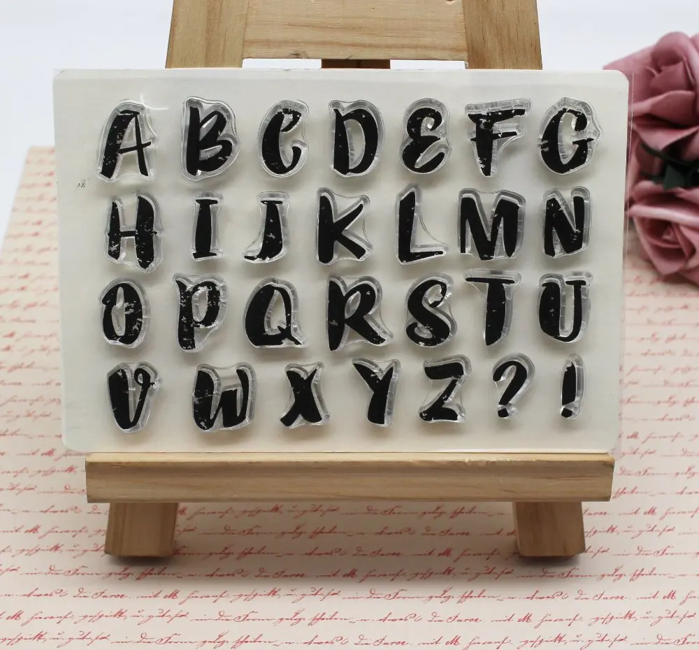 Столица/номер прозрачный штамп lowercase/uppercase rubberSeal для DIY скрапбукинга/фотоальбом