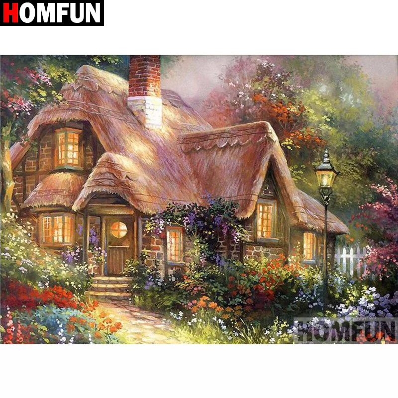 Алмазная живопись HOMFUN Пейзаж алмазная вышивка сделай сам с полными