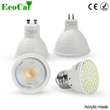 

ECO Cat led bulb 220V GU10 6W 2W AC 240V cold white Lampada LED lamp 2835SMD Lampara Spot Light