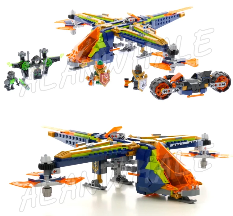 Preise 588 stücke Ritter Ritter Aaron der X Bogen Kämpfer Flugzeug 10818 Modell Bausteine Kinder Geschenke sets Nexus Kompatibel mit Lego