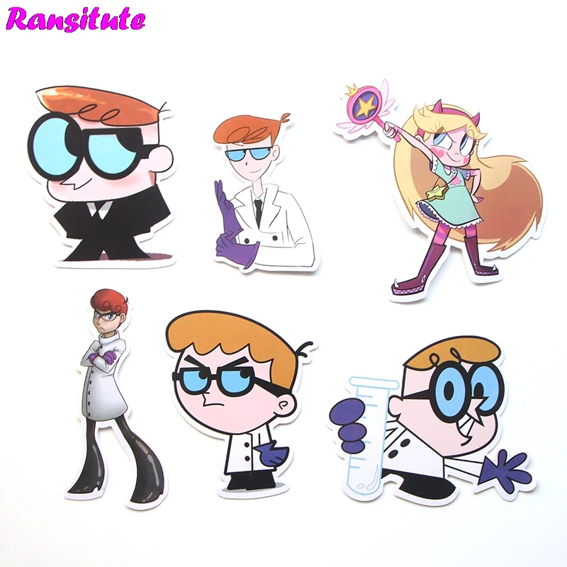 R275 39 шт./компл. Dexter's Lab забавные детские игрушки стикер DIY багаж ноутбук скейтборд мотоцикл водонепроницаемый стикер