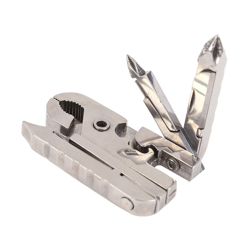 

15-in-1 Camping Strong Multi-Tool Folding Flat Cross Head Screwdriver Pliers SIM Card Opener Bottle Opener Ruler EDC Key Chain