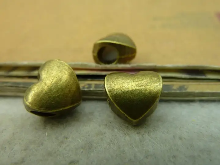 20pcs Wholesale Vintage Jewelry Findings And Components Antique Bronze Heart Alloy Beads DIY Making Accessories Free Shi | Украшения и