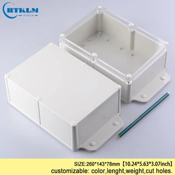 

Waterproof electric box abs plastic enlcosure for project outdoor junction box diy housing power supply enclosure 260*143*78mm