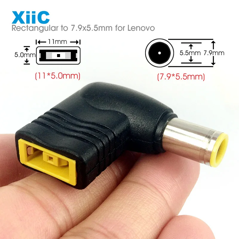 

11*5.0mm Rectangle to 7.9 5.5mm DC Convertor Adapter Jack Plug Adapter For IBM Lenovo Notebook Universal Laptops Power Adapter