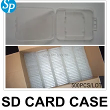Чехол для карт памяти SD s box, тонкий чехол для карт sd, пластиковый защитный чехол для SD 128 ГБ, 500 шт./лот, Прямая поставка