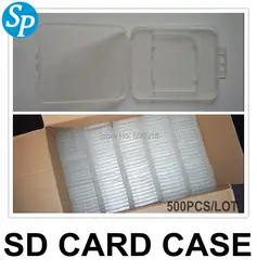 Карты памяти SD случаях корпус, тонкий SD Card Case Держатель пластиковые протектор для SD 128 ГБ 500 шт./лот дропшиппинг