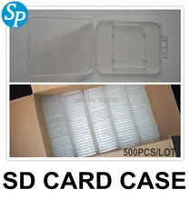 

SD memory card cases box enclosure , slim sd card case holder plastic Protector for SD 64GB 128GB 256GB 512GB 500pcs/lot