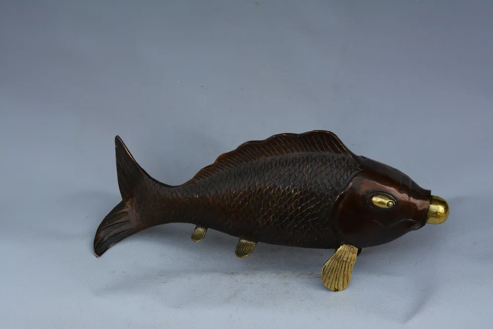 

Collectable Qing Dynasty cooper fish Statue/ Sculpture,very lovely,best Crafts&Adornment.Free Shipping