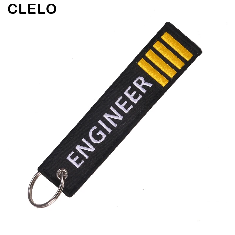 Fashion Engineer Pilot travel tag luggage tags Embroidery Black Luggage Safety Label With Keyring Key chain Gifts for Aviators Fashion Engineer Pilot travel tag luggage tags Embroidery Black Luggage Safety Label With Keyring Key chain Gifts for Aviators
