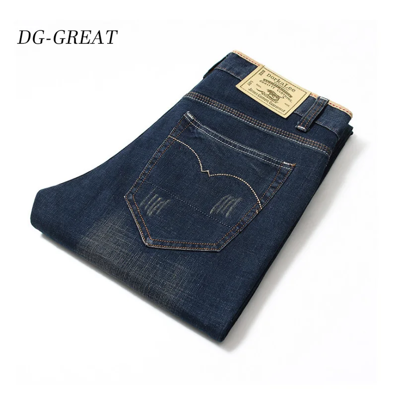 

2019 New Autumn Cotton Jeans Men High Quality Famous Brand Denim Trousers Soft Mens Pants Jean Fashion Large Big size 40