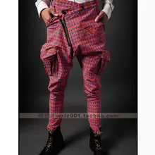 S-3XL, новинка, Мужская одежда, модные повседневные штаны-шаровары, тонкие, с заклепками, цветочные брюки, DJ, для ночного клуба, для певицы, сценические костюмы