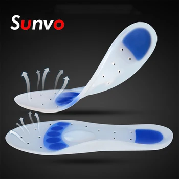 

Sunvo Medical Silicone Gel Arch Support Insoles for Plantar Fasciitis Heel Spur Massage Inserts Men Women Pain Relief Shoes Pads